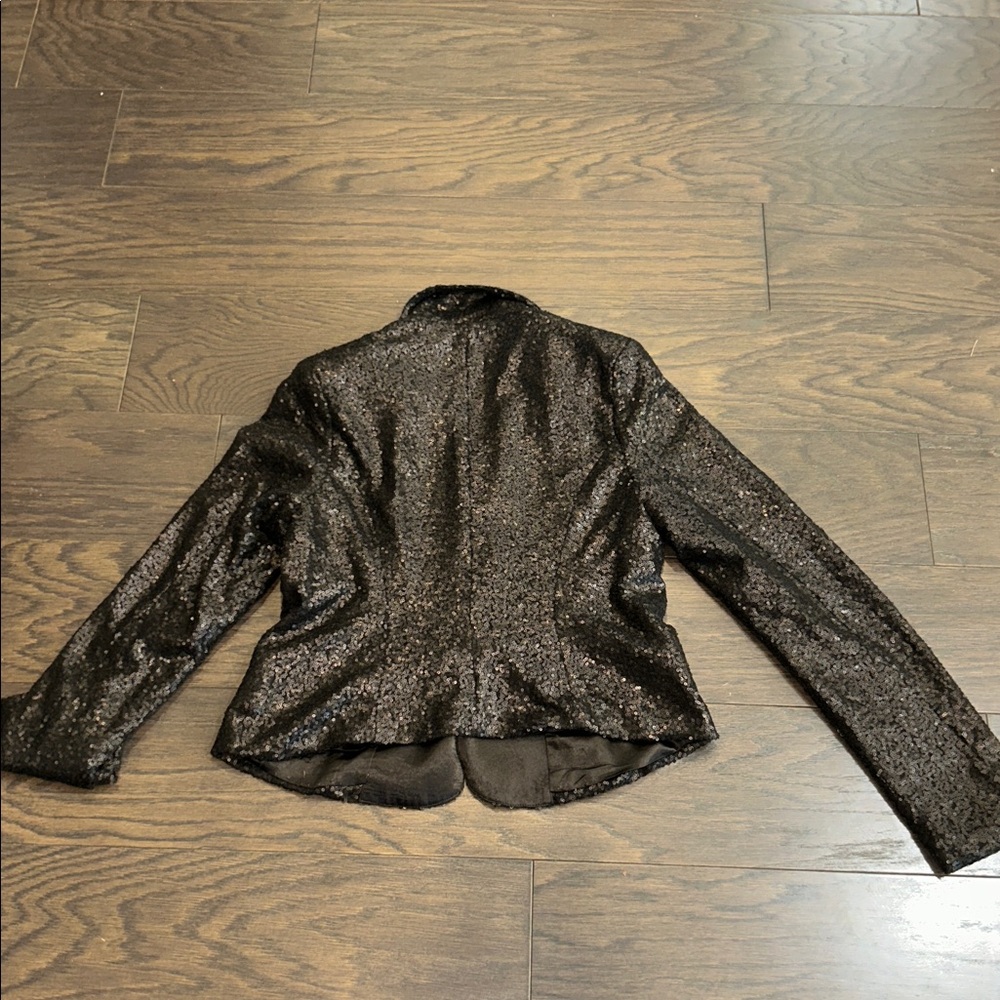 Black Sequin Blazer - image 6
